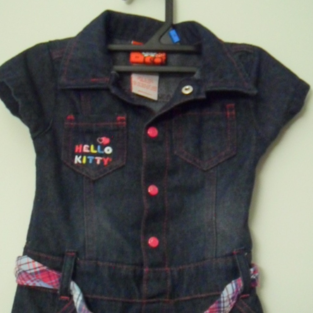 Cute Hello Kitty Denim Dress